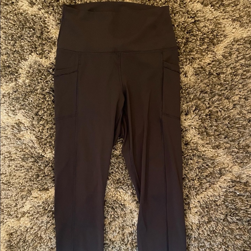 Dark grey night waisted pocketed leggings